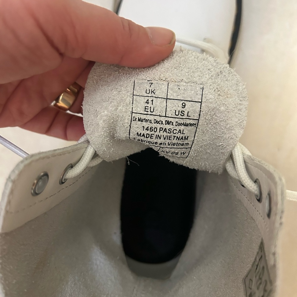 Dr. Martens White Combat Boots - Picture 5 of 7